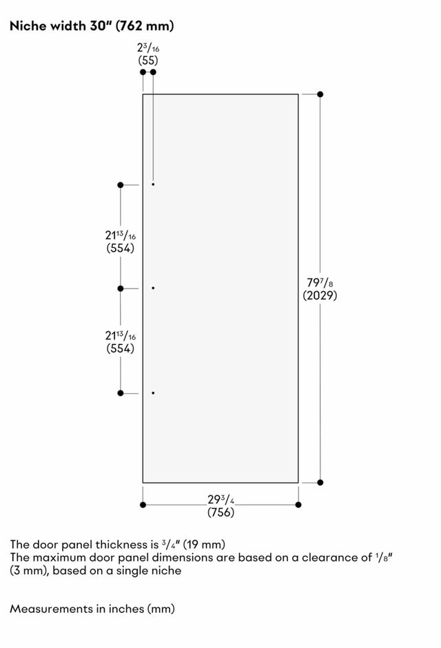 Gaggenau Vario Cooling Expressive Series 30" Dark Brushed Stainless Steel Door Panel Kit with Handle-1