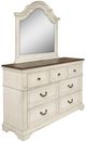 New Classic® Home Furnishings Anastasia Antique White Dresser and Mirror-0