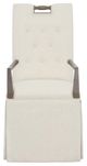 Fairfield® Customizable Entree Dining Pull Tall Button Back Arm Chair with Skirt-1