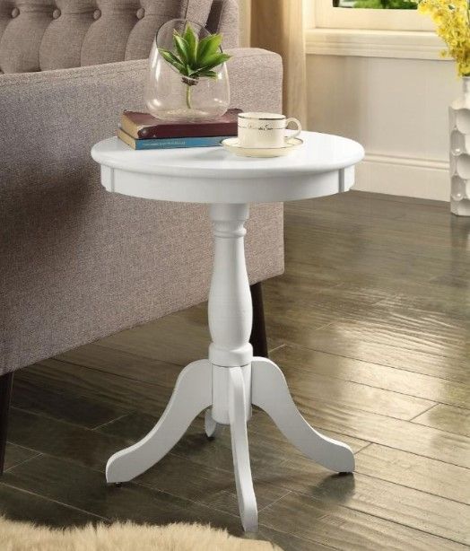ACME Furniture Alger White Accent Side Table-3