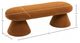Meridian Furniture Drum Saddle Faux Shearling Teddy Fabric Upholstered Bench-3