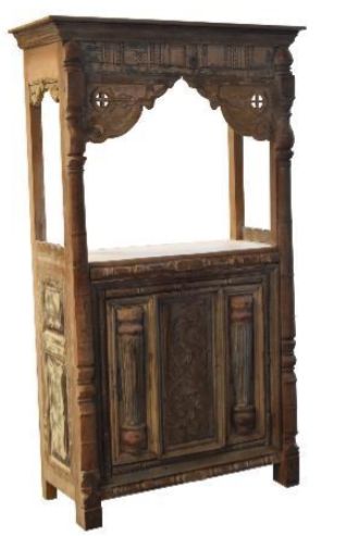 Jaipur Furniture Wdn Brown Old World Bar Counter-0