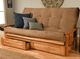 Kodiak Furniture Monterey Suede Peat/Butternut Queen Storage Futon with Mattress-4