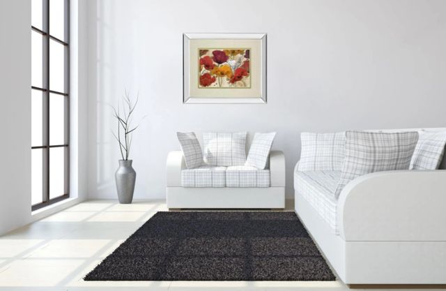 Classy Art Happy Flowers by Katrina Craven Mirror Framed Wall Art-3