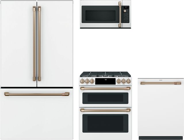 Café™ 4 Piece Matte White Gas Kitchen Package-0