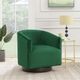 Elements International Charlotte Broadway Emerald Swivel Chair-5