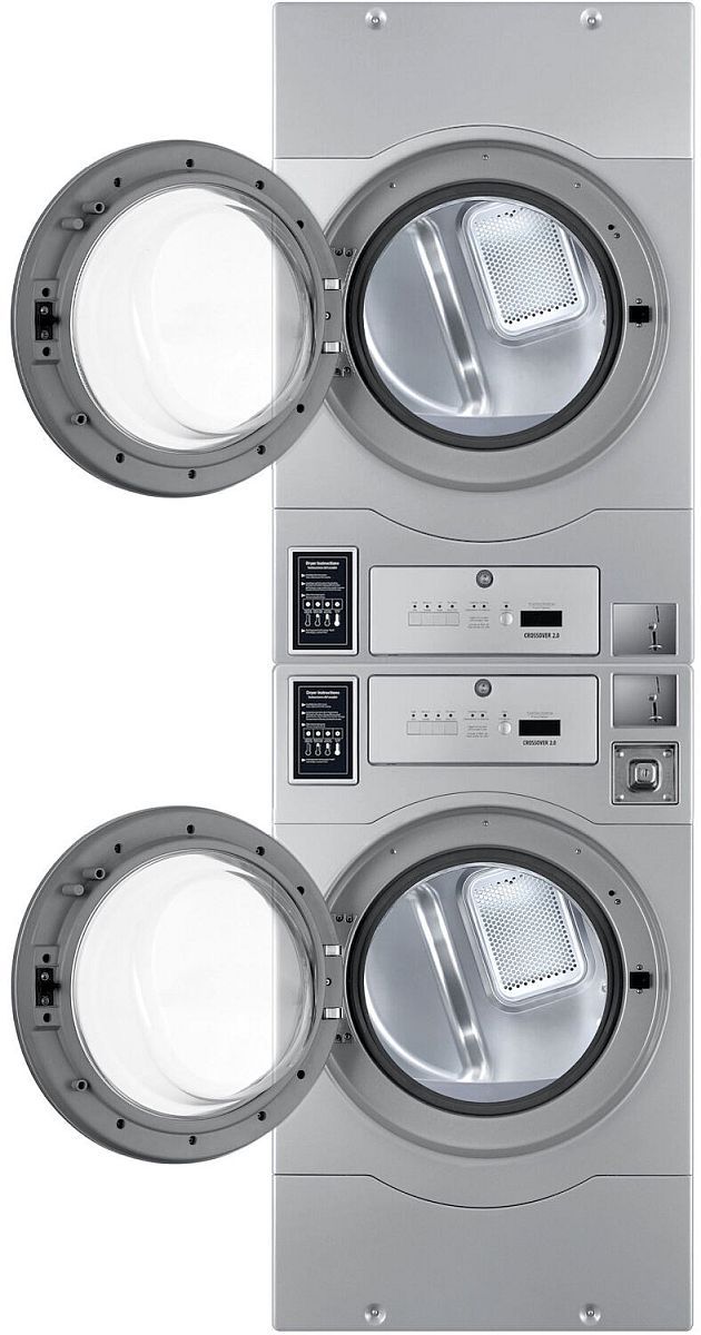 Crossover 2.0 7.0 Cu. Ft. Silver Commercial Electric Dryer-2