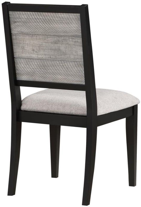Coaster® Elodie 2-Piece Black/Dove Grey Upholstered Dining Side Chair Set-2