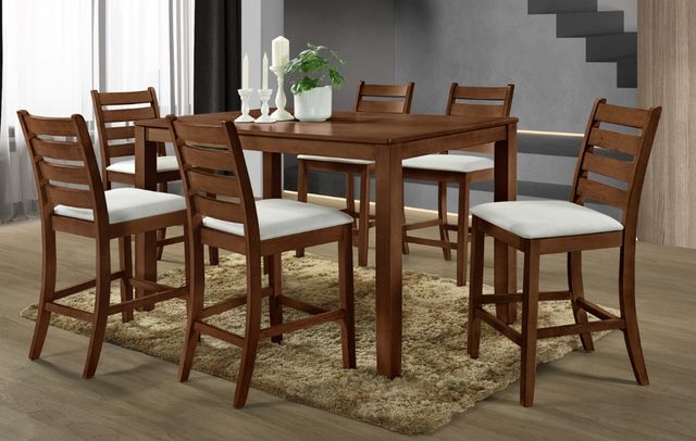 New Classic® Home Furnishings Pascal Walnut Counter Dining Table-1