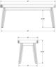 Amisco Customizable Nora 44'' Dining Bench-2