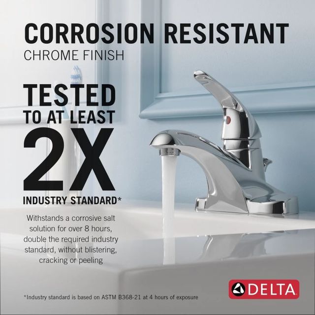 Delta Foundations® 2-Piece Chrome Single Handle Centerset Bathroom Faucet Set-3
