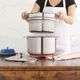 Le Creuset® 8.3 L Stainless Steel Stock Pot with Pasta Insert-1