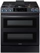 Samsung 30" Fingerprint Resistant Black Stainless Steel Front Control Slide-In Gas Range-1