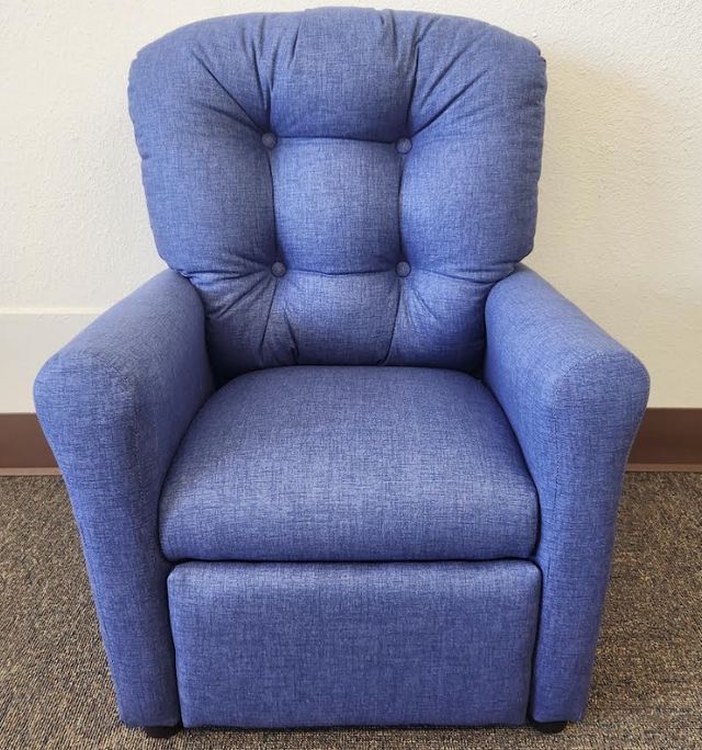 Brazil Furniture Rodeo Blue Child's Recliner-0