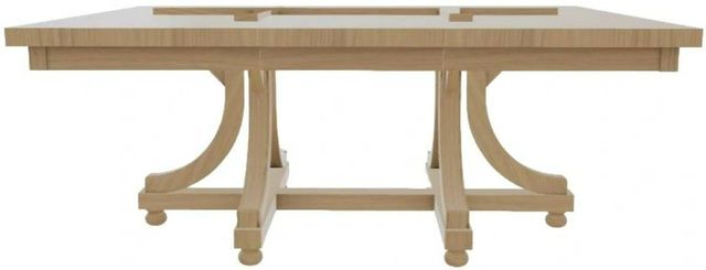 Mavin Customizable 48" x 48" Rectangular Plank Extendable Dining Table with 18" Leaf-1