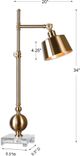 Uttermost® Laton Brushed Brass Desk Lamp-2