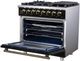 FORNO® Massimo Series Alta Qualita 36" Black Pro Style Dual Fuel Range-4