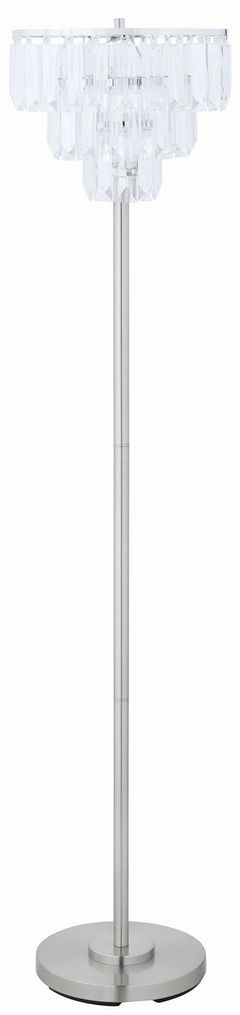 Coaster® Anya Chrome/Crystal Tiered Floor Lamp