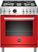 Bertazzoni Professional Series 30" Red Freestanding Duel Fuel Range-0