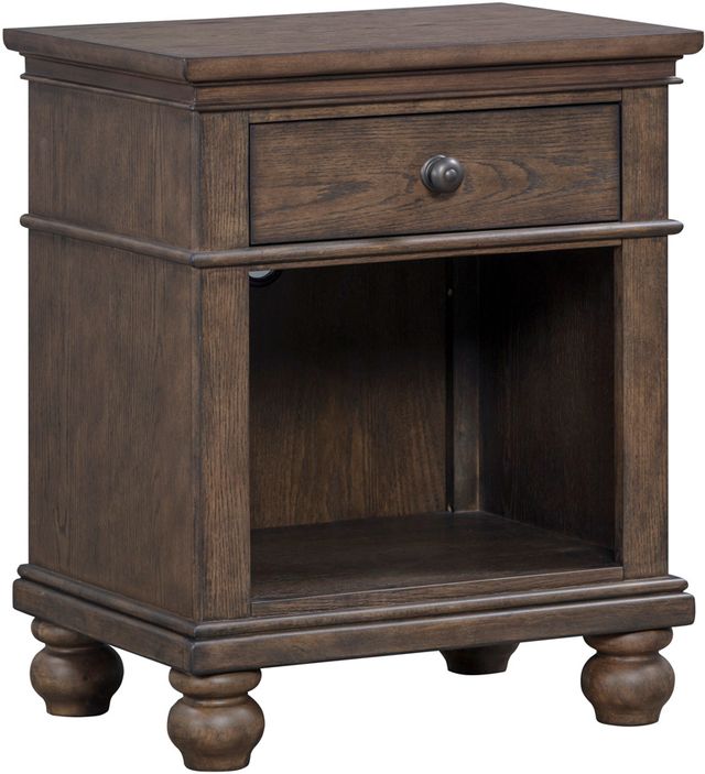 aspenhome® Oxford Cocoa 1-Drawer Nightstand-0