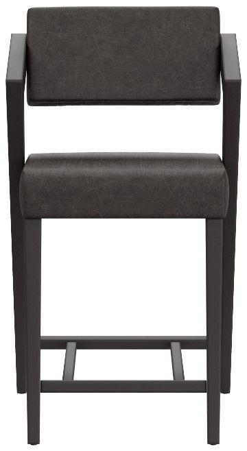 HH2 Home Snyder Blackwash/Charcoal Counter Stool-1