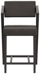 HH2 Home Snyder Blackwash/Charcoal Counter Stool-1