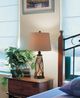 Cal® Lighting & Accessories Taylor Iron/Light Brown Table Lamp-1