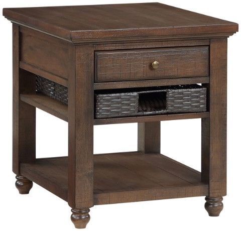 Steve Silver Co. Oliver Burnished Chestnut End Table