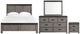 Elements International Wide 4-Piece Gray Queen Panel Bedroom Set-0