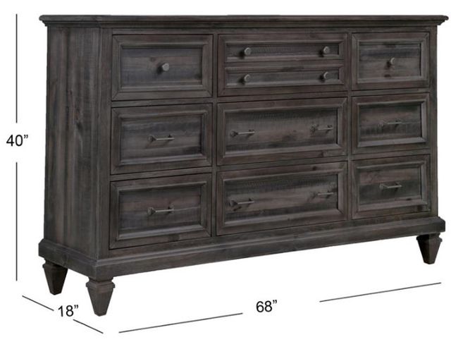 Magnussen Home® Calistoga Weathered Charcoal Drawer Dresser-2
