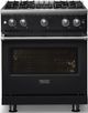 Viking® 5 Series 30" Onyx Pro Style Gas (LP) Range with Polished Chrome Trim-4