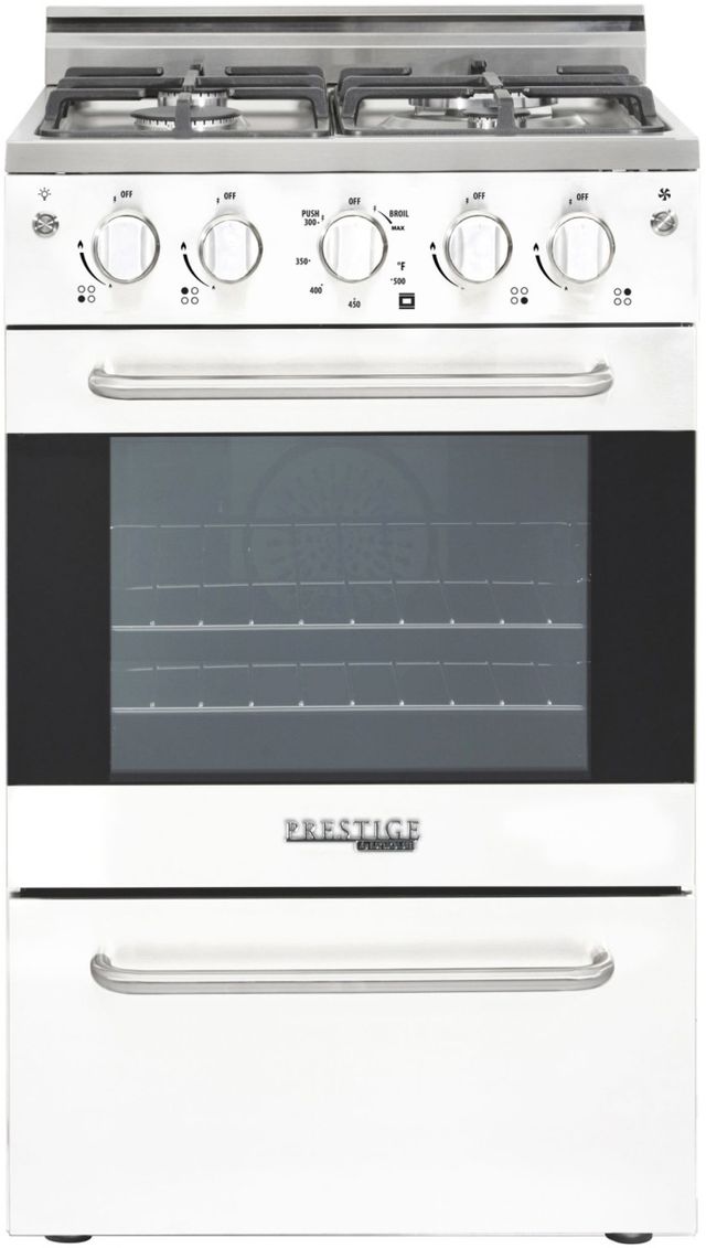 Unique® Appliances Prestige 20" White Freestanding Gas Range-0