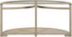 Hammary® Solstice Glass Top Demilune Sofa Table with Soft Beige Base-3