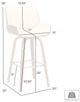 Armen Living Tyler 4-Piece Brown/Walnut Counter Stool Set-2