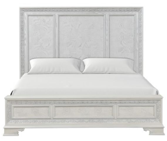 Furniture of America® Stella Mia Creamy White Queen Panel Bed-1