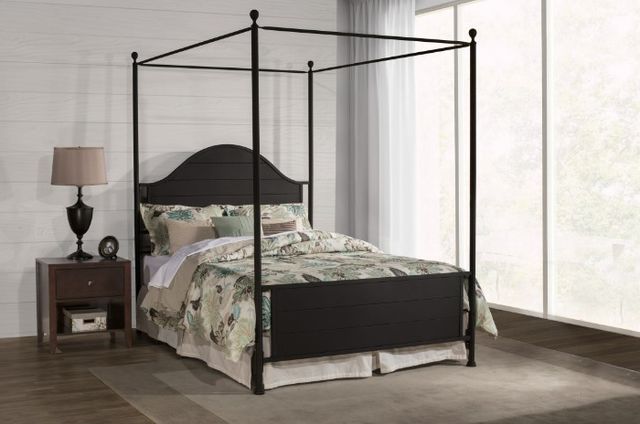 HH2 Home Cumberland Black Queen Canopy Bed-3