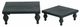 A & B Home 2-Piece Black Square Riser Set-0