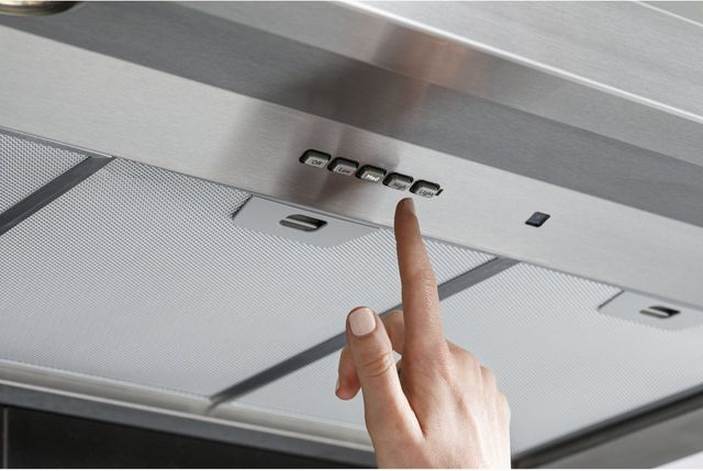 GE® 36" Stainless Steel Designer Wall Mounted Range Hood with Dimmable LED Lighting-4