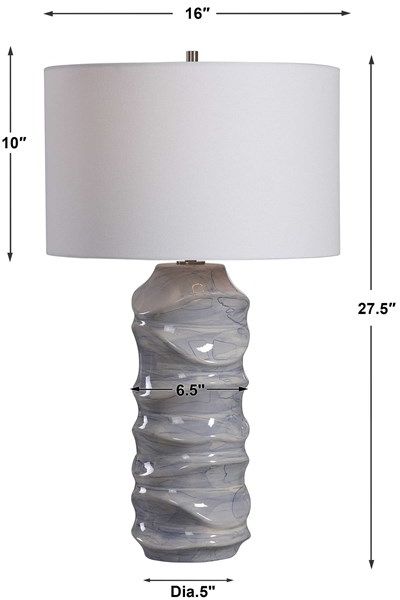 Uttermost® Waves Blue/White Table Lamp-2