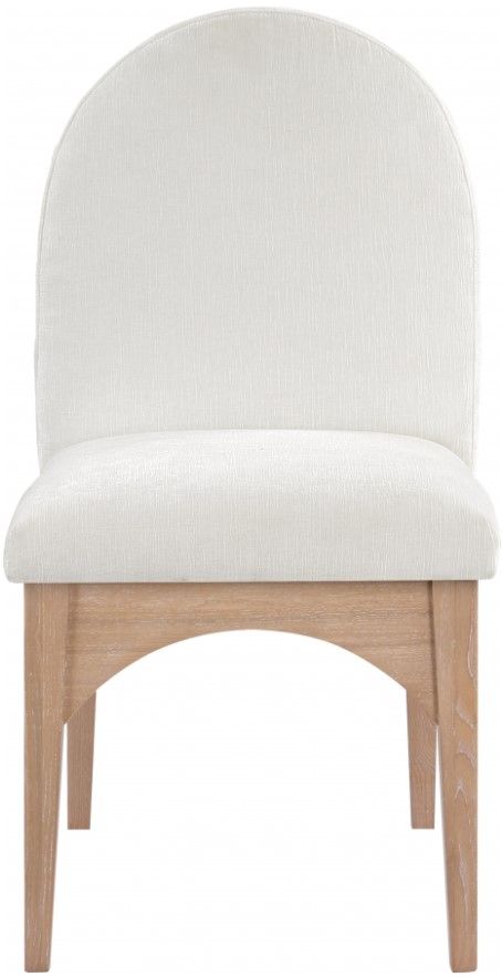 Meridian Furniture Waldorf Cream/Natural Chenille Upholstered Dining Chair-1