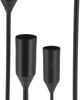 A & B Home Black Candle Holder-3