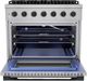 Hauslane HausPro Range 36" Stainless Steel Pro-Style Gas Range with Matte Black Knobs-2
