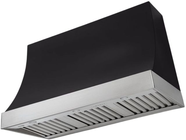 AGA Marquee 48" Matte Black Wall Mounted Range Hood  with Brushed Nickel Trim-0