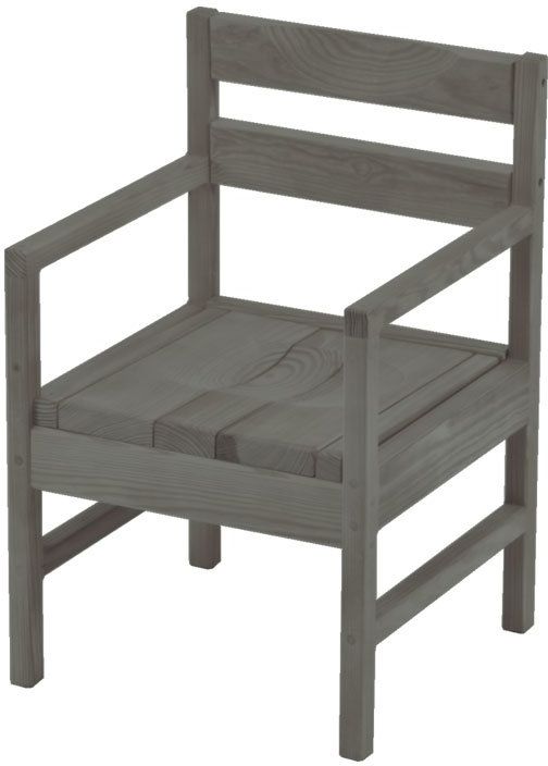 Crate Designs™ Furniture Graphite Dining Arm Chair-0