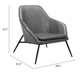 Zuo® Modern Manuel Gray Accent Chair-4