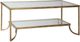 Uttermost® Katina Glass Top Coffee Table with Antique Gold Frame-0