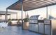 XO Designer 99" Gray Outdoor Kitchen Island -1