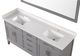 Furniture of America® Almeria Gray/White Vanity Set-1