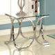 Furniture of America® Luxa Glass Top End Table with Chrome Base -2