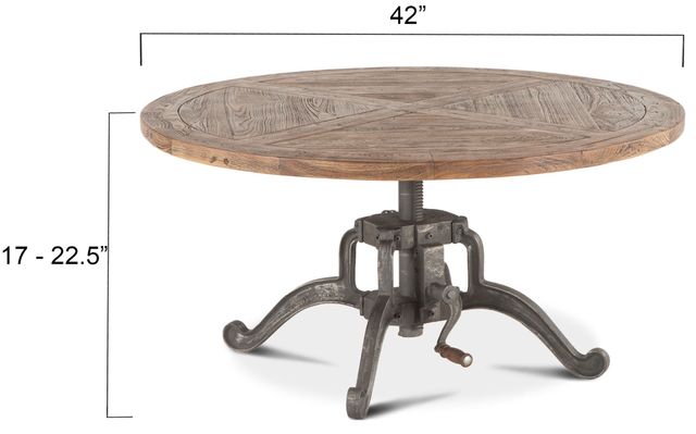 Home Trends & Design Industrial Loft Weathered Gray Coffee Table-2
